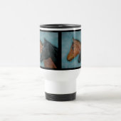 ブラックフォール栗子馬ウマポートレート ウマ科の トラベルマグ (中央)