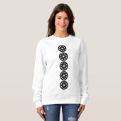 ブラックフカジュアルルーツウィメンズスウェットシャツ スウェットシャツ (正面フル)