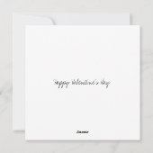 ブラックフクロウ赤いハートバレンタイン シーズンカード (裏面)