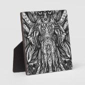 ブラックフクロウ顔体葉書 フォトプラーク (正面)