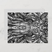 ブラックフクロウ顔体 ポストカード (正面/裏面)