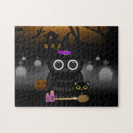 ブラックフクロウ魔女 ジグソーパズル