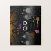 ブラックフクロウ魔女 ジグソーパズル (縦)