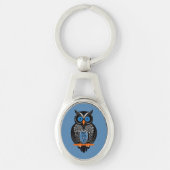 ブラックフクロウ キーホルダー (正面)