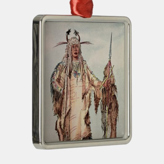 ブラックフットのインドのPe Toh小便キス、ワシの肋骨 メタルオーナメント (右)