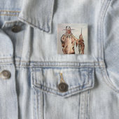 ブラックフットのインドのPe Toh小便キス、ワシの肋骨 缶バッジ (インサイチュ)