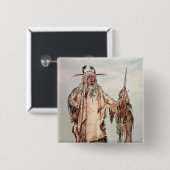 ブラックフットのインドのPe Toh小便キス、ワシの肋骨 缶バッジ (正面&裏面)