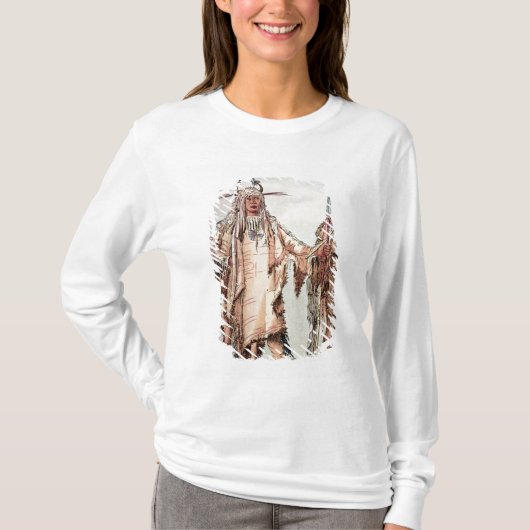 ブラックフットのインドのPe Toh小便キス、ワシの肋骨 Tシャツ (正面)