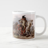 ブラックフットインディアンオンアラビアンホース追跡中 ジャンボコーヒーマグカップ (右)