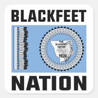 ブラックフットインディアン、ブラックフット国旗 スクエアシール