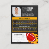 ブラックフットボールトレーディングカード スポーツプレーヤー写真 コーリングカード (裏面)