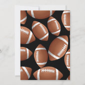 ブラックフットボールボーイズ誕生日招待状 招待状 (裏面)