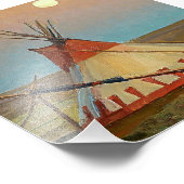 「ブラックフット予約の夕べ」メイナード フォトプリント            (角)