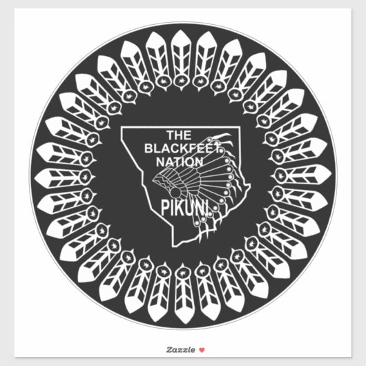 ブラックフット国旗 シール (シート)