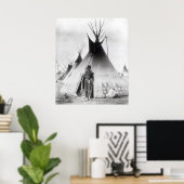 ブラックフット・ブレイブ、アルバータ州カルガリー付近、1889年 ポスター (ホームオフィス)