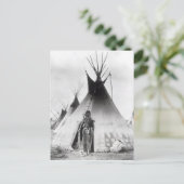 ブラックフット・ブレイブ、アルバータ州カルガリー付近、1889年 ポストカード (スタンド正面)