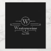 ブラックフパーソナライズされたァミリーワインボトルラベル ワインラベル (シングルラベル)