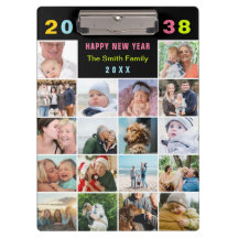 ブラックフモダンァミリーフォトコラージュカスタム文字