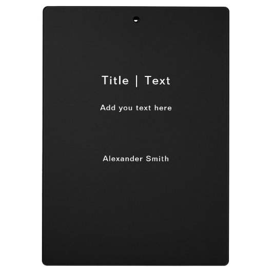 ブラックフモダンァミリーフォトコラージュカスタム文字 クリップボード (裏面)