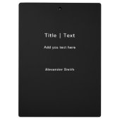 ブラックフモダンァミリーフォトコラージュカスタム文字 クリップボード (裏面)