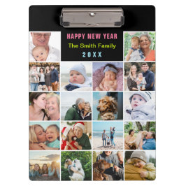 ブラックフモダンァミリーフォトコラージュカスタム文字 クリップボード