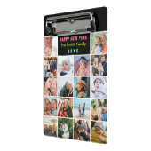 ブラックフモダンァミリーフォトコラージュカスタム文字 ミニクリップボード (アングル2)