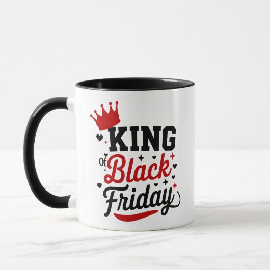 ブラックフライデーの王冠タイポグラフィ マグカップ (左)