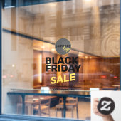 ブラックフライデーはっきりしたセールのロゴマーケティング ウィンドウサイン (カフェ窓)