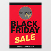 ブラックフライデーはっきりしたタルセール赤い黄色のビジネスロゴ ウィンドウサイン (シート)