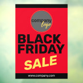 ブラックフライデーはっきりしたタルセール赤い黄色のビジネスロゴ ウィンドウサイン (シート3)