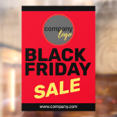 ブラックフライデーはっきりしたタルセール赤い黄色のビジネスロゴ ウィンドウサイン (シート2)