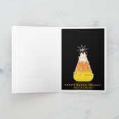 ブラックフライデーキャンディーコーンツリーグリーティングカード カード (内部)