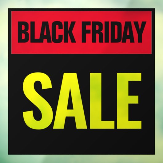 ブラックフライデーシンプルセールRed & Yellow ウィンドウサイン (シート3)