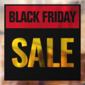 ブラックフライデーシンプルセールRed & Yellow ウィンドウサイン (シート2)