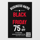 ブラックフライデーストアセールブラック ウィンドウサイン (シート)