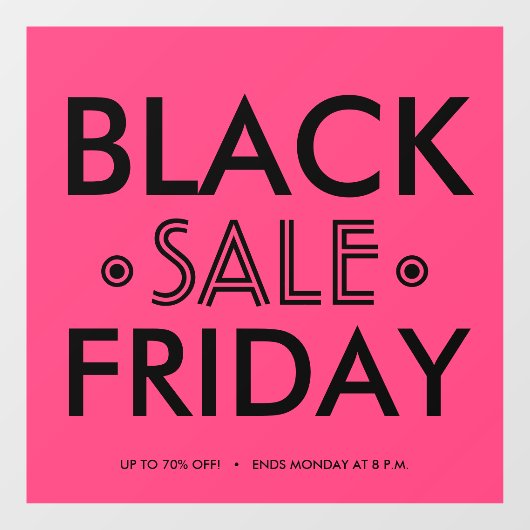 ブラックフライデーセールのウィンドウ ウィンドウサイン (シート)