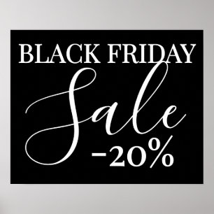 ブラックフライデーセールのサイン、小売販売の20%オフ ポスター