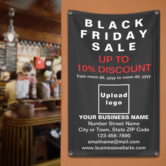 ブラックフライデーセールのブラックバナー 横断幕