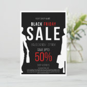 ブラックフライデーセール割引ポスター 招待状 (スタンド正面)