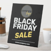 ブラックフライデーセール黄色の会社独自のロゴサイト 台座サイン (インサイチュ)