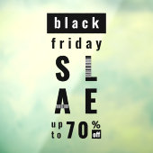 ブラックフライデーセール | モダンバーコードタイポグラフィ ウィンドウサイン (シート3)