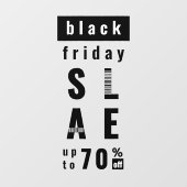 ブラックフライデーセール | モダンバーコードタイポグラフィ ウィンドウサイン (シート)