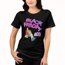 ブラックフライデーセール | 大胆な女性用ブラックTシャツ