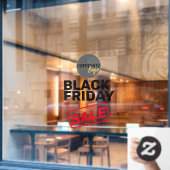 ブラックフライデーセール 大胆な ビジネス ロゴ マーケティング ウィンドウサイン (カフェ窓)