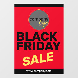 ブラックフライデーセール 赤 黄色 ビジネス ロゴ ウィンドウサイン