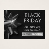 ブラックフライデーセールBowグレーQRコード割引カード (正面)