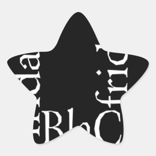 ブラックフライデーデザイン 星シール (正面)