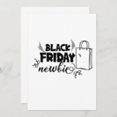 ブラックフライデーニュービーショッピングおもしろいショッパー セーブザデート (正面/裏面)