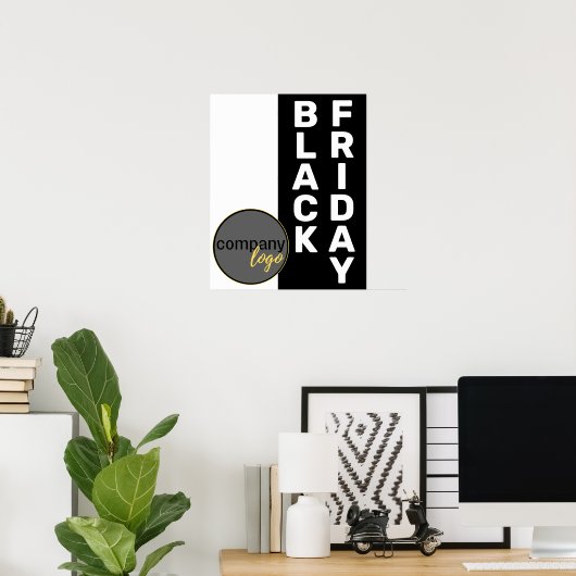 ブラックフライデービジネスロゴショッピングプロモーション ポスター (ホームオフィス)