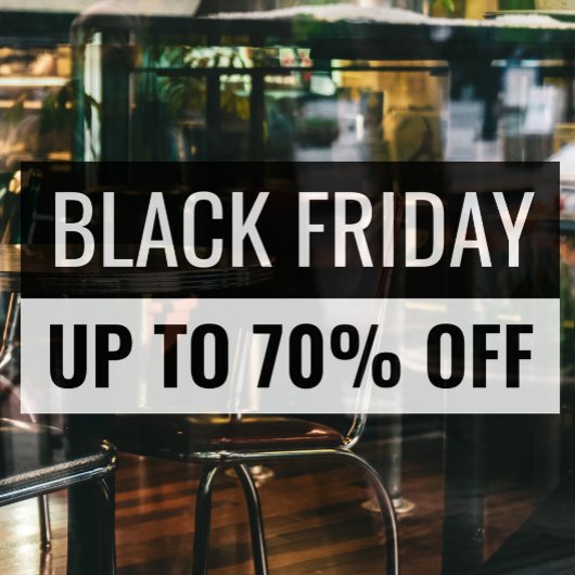 ブラックフライデープレーン目隠しプロフェッショナルストア ウィンドウサイン